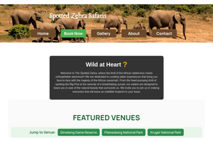 Spotted Zebra Safaris project screenshot